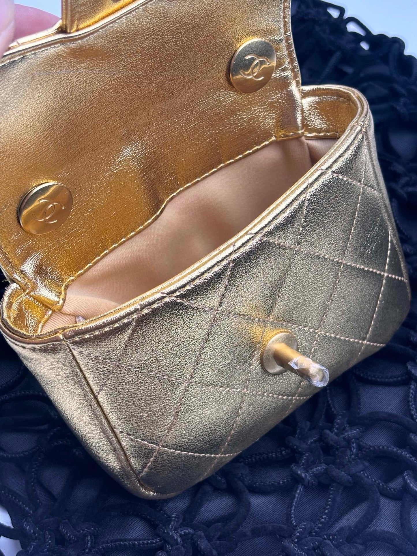 CE-Velvet hollow shopping bag