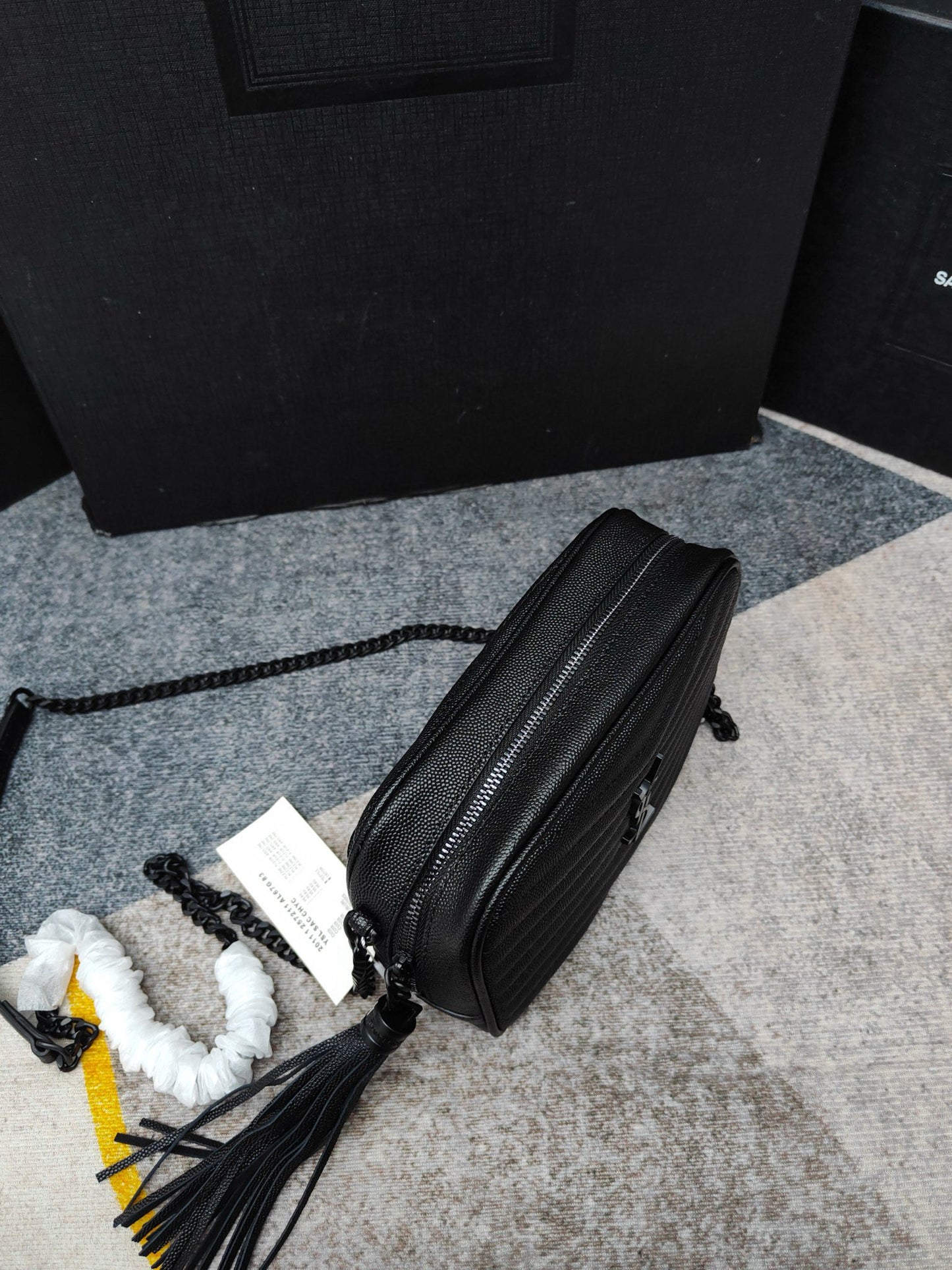 Y-Cowhide caviar camera bag