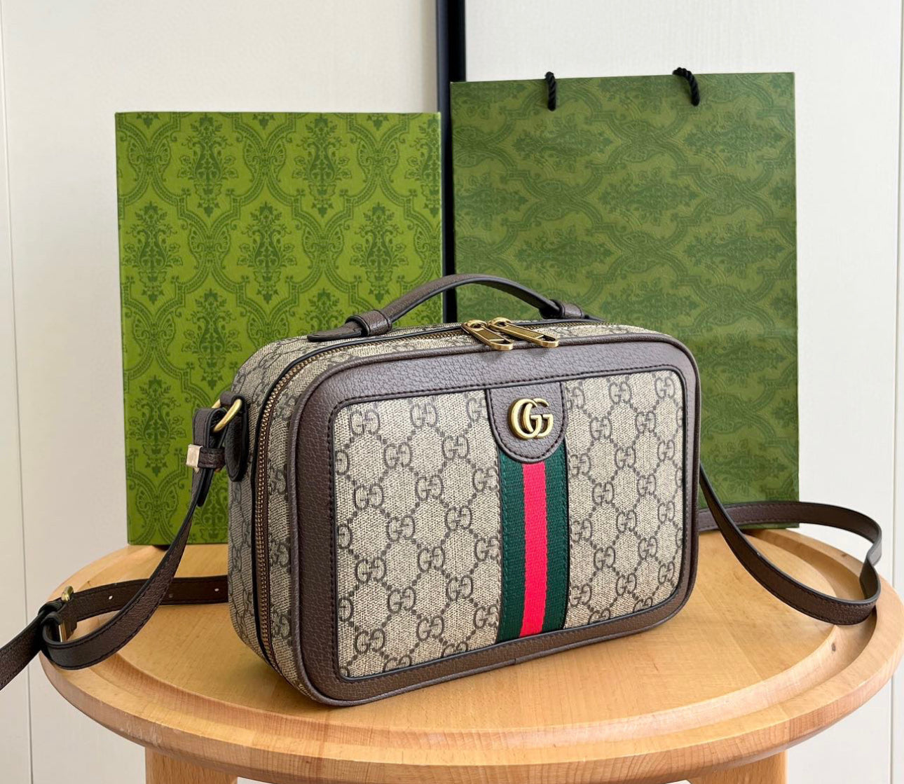 G-Cherry Line Square Crossbody