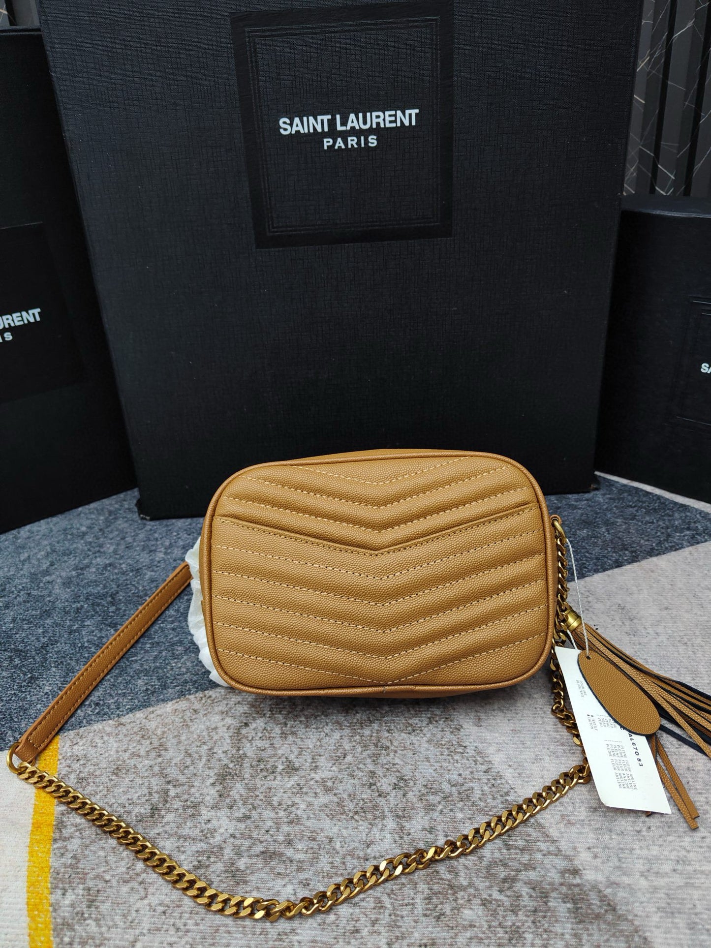 Y-Cowhide caviar camera bag