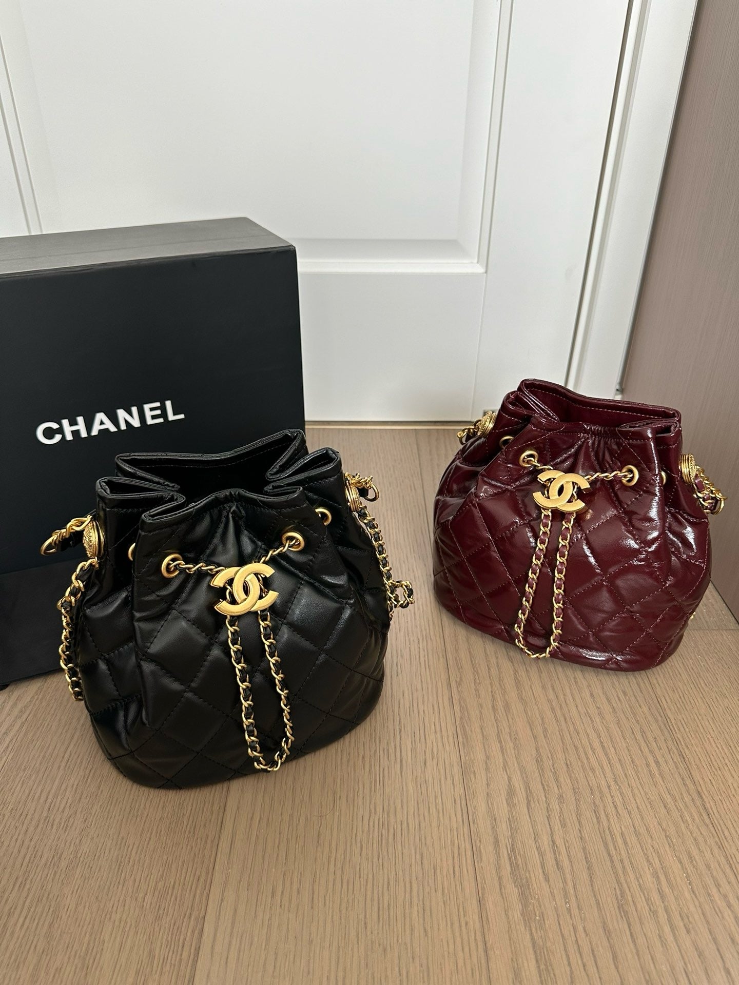 CE-Gold coin bucket bag