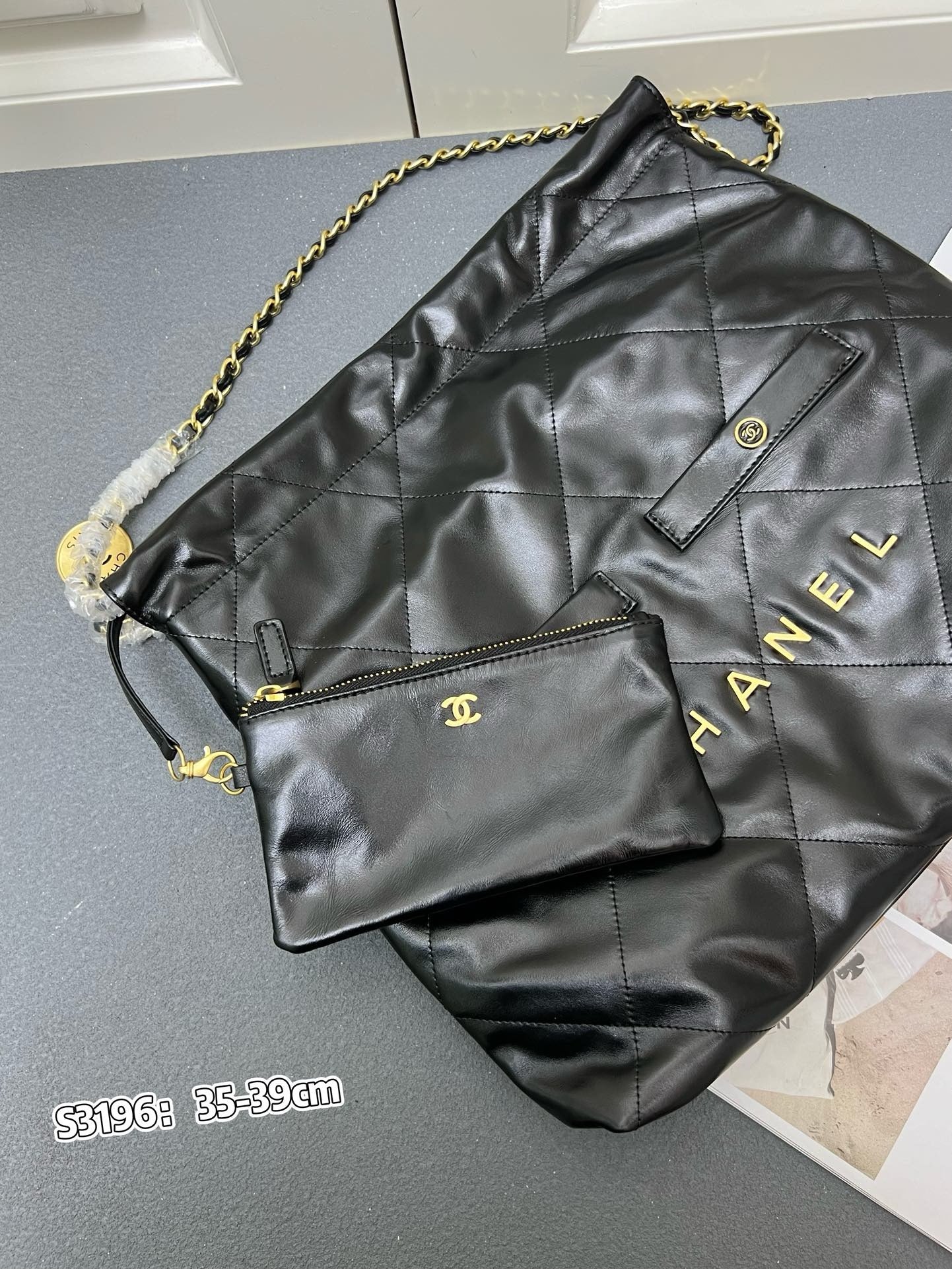 CE-shopping bag black♥