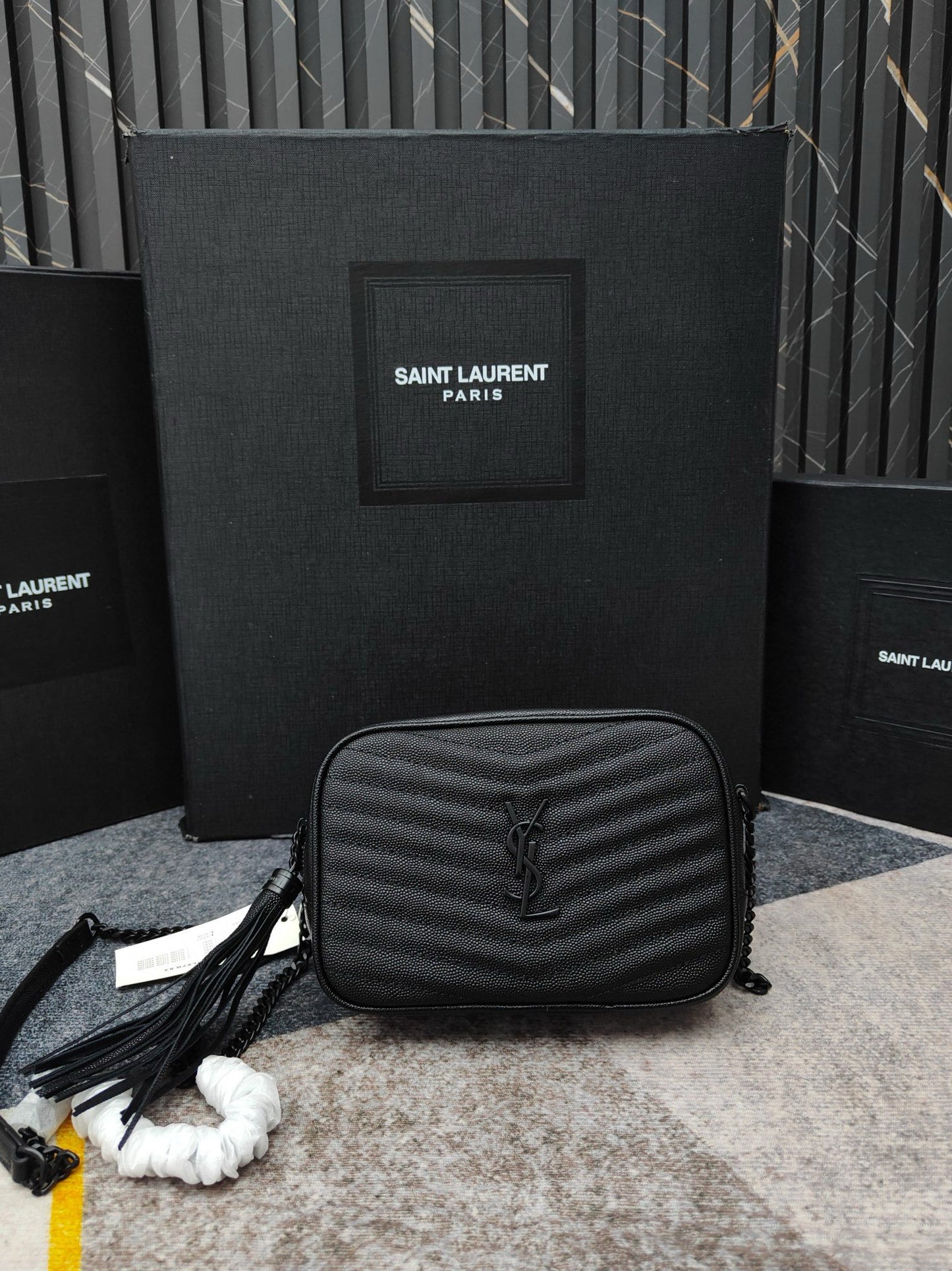 Y-Cowhide caviar camera bag
