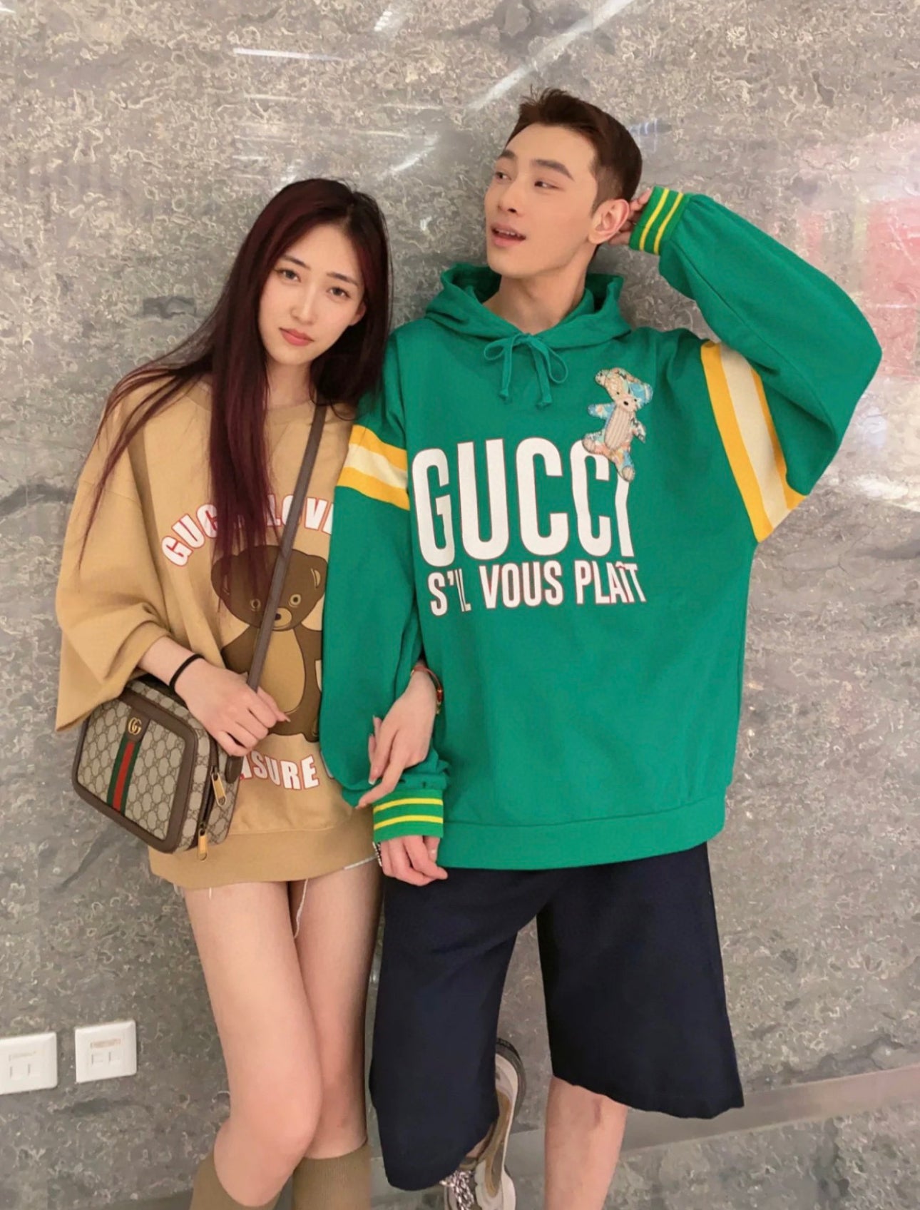 G-Cherry Line Square Crossbody