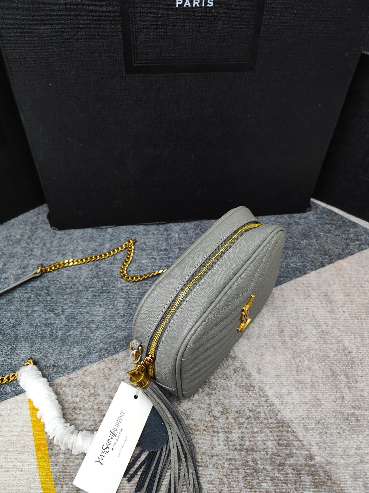 Y-Cowhide caviar camera bag