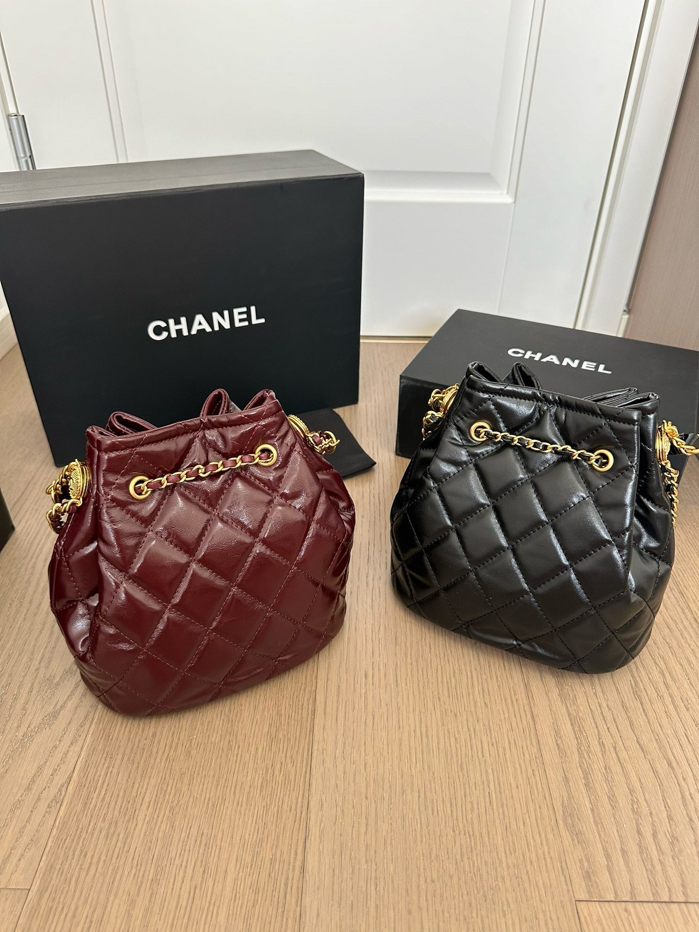 CE-Gold coin bucket bag