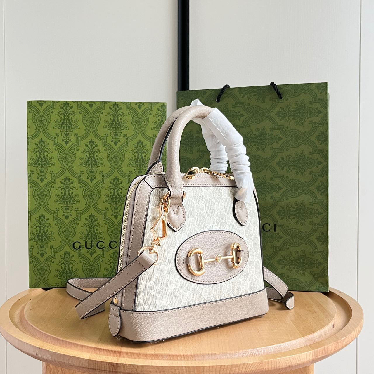 G-Horsebit 1955 mini shell bag