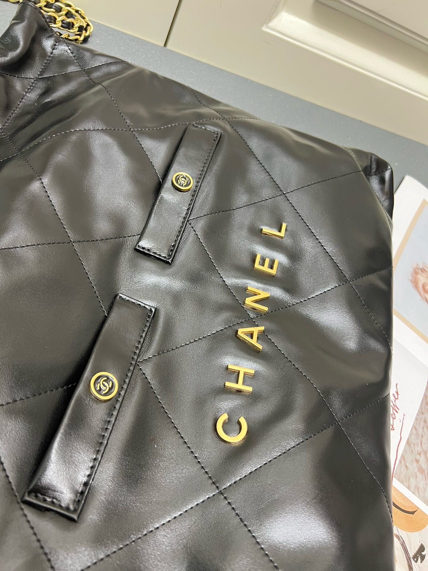 CE-shopping bag black♥
