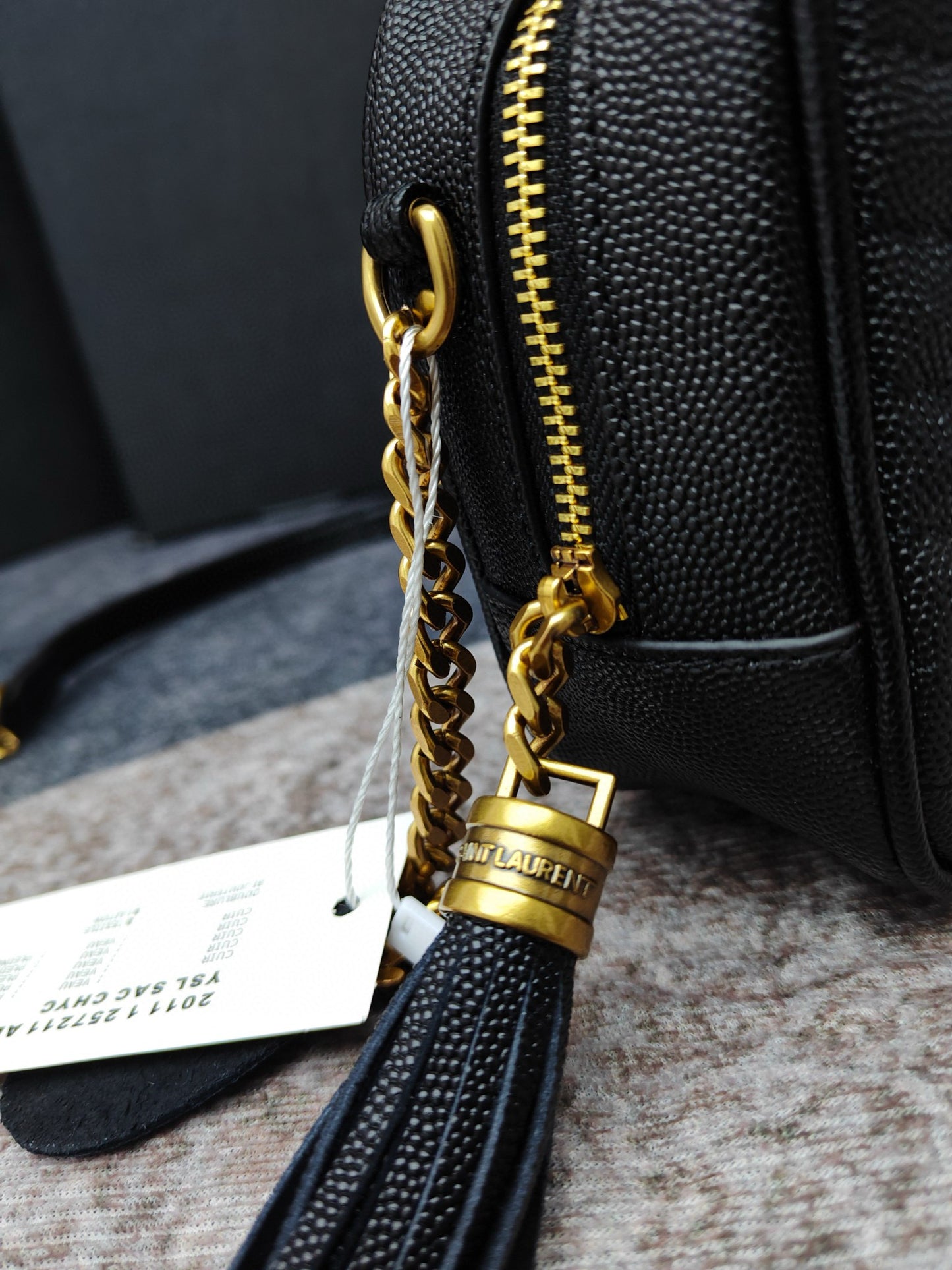 Y-Cowhide caviar camera bag