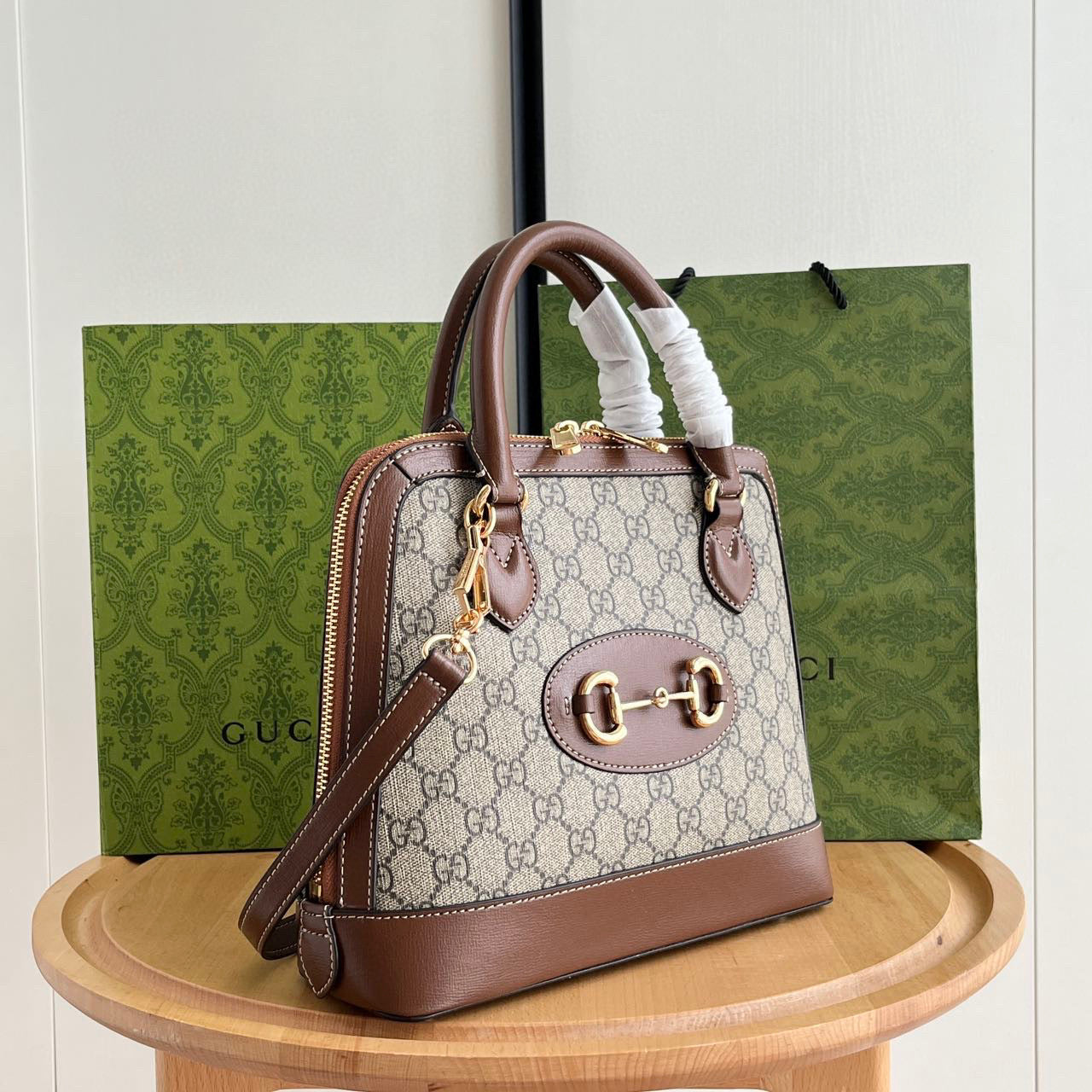 G-Horsebit 1955 mini shell bag