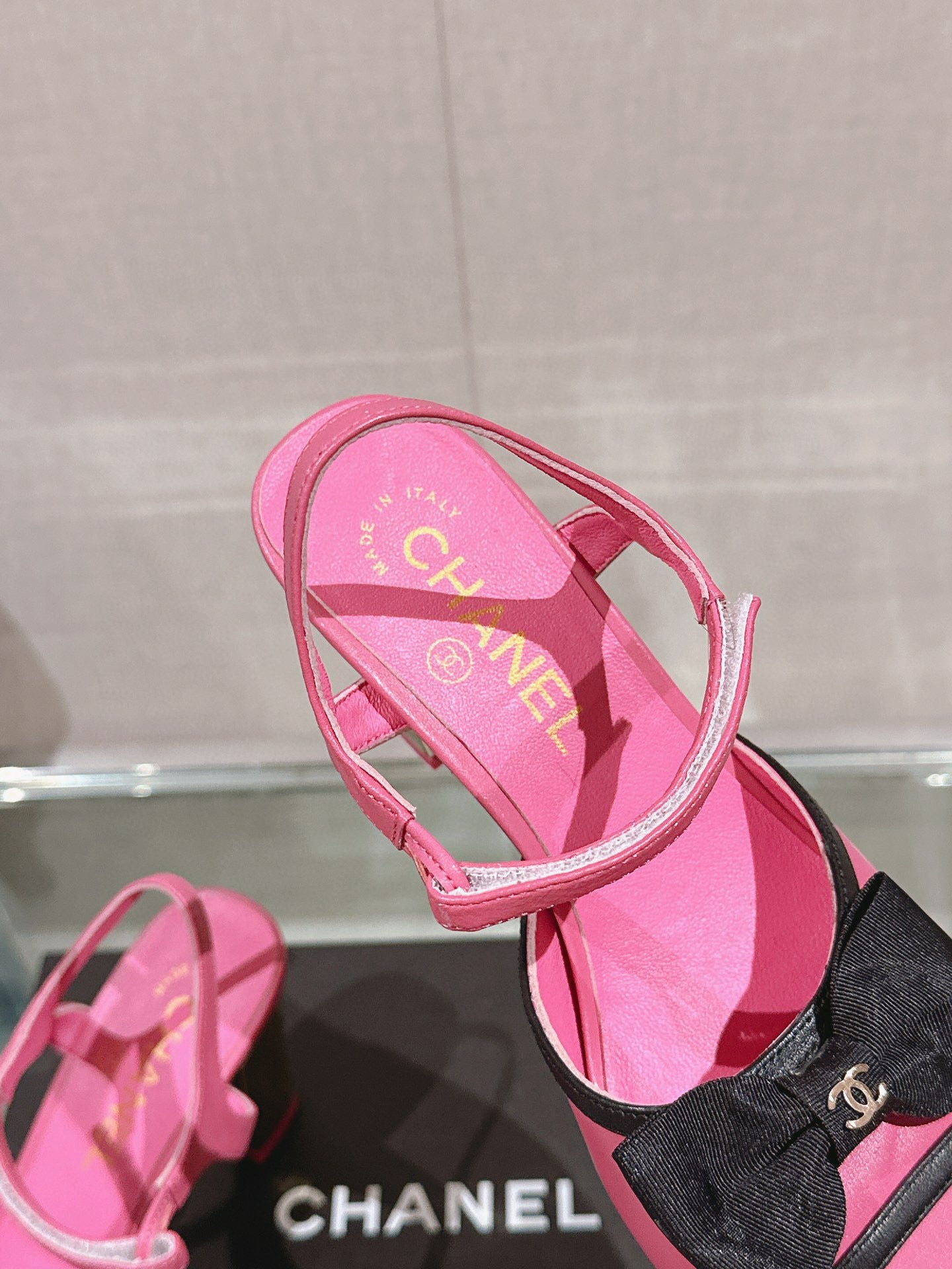 CE-Metal high-heeled bow sandals