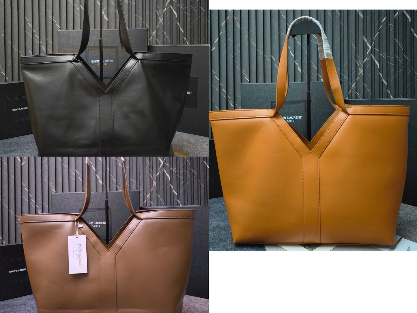 Y-New fine grain leather tote bag!