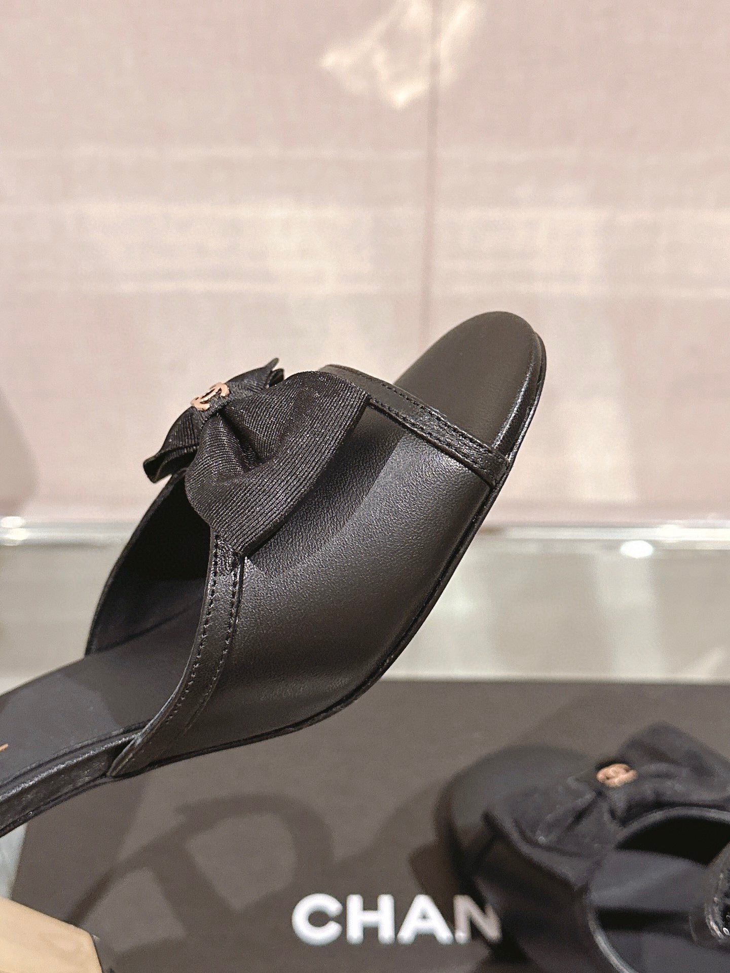 CE-Metal high-heeled bow sandals