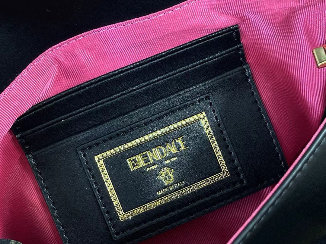 F-Mini golden laser baguette bag