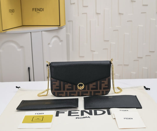 F-geometric flap mini bag