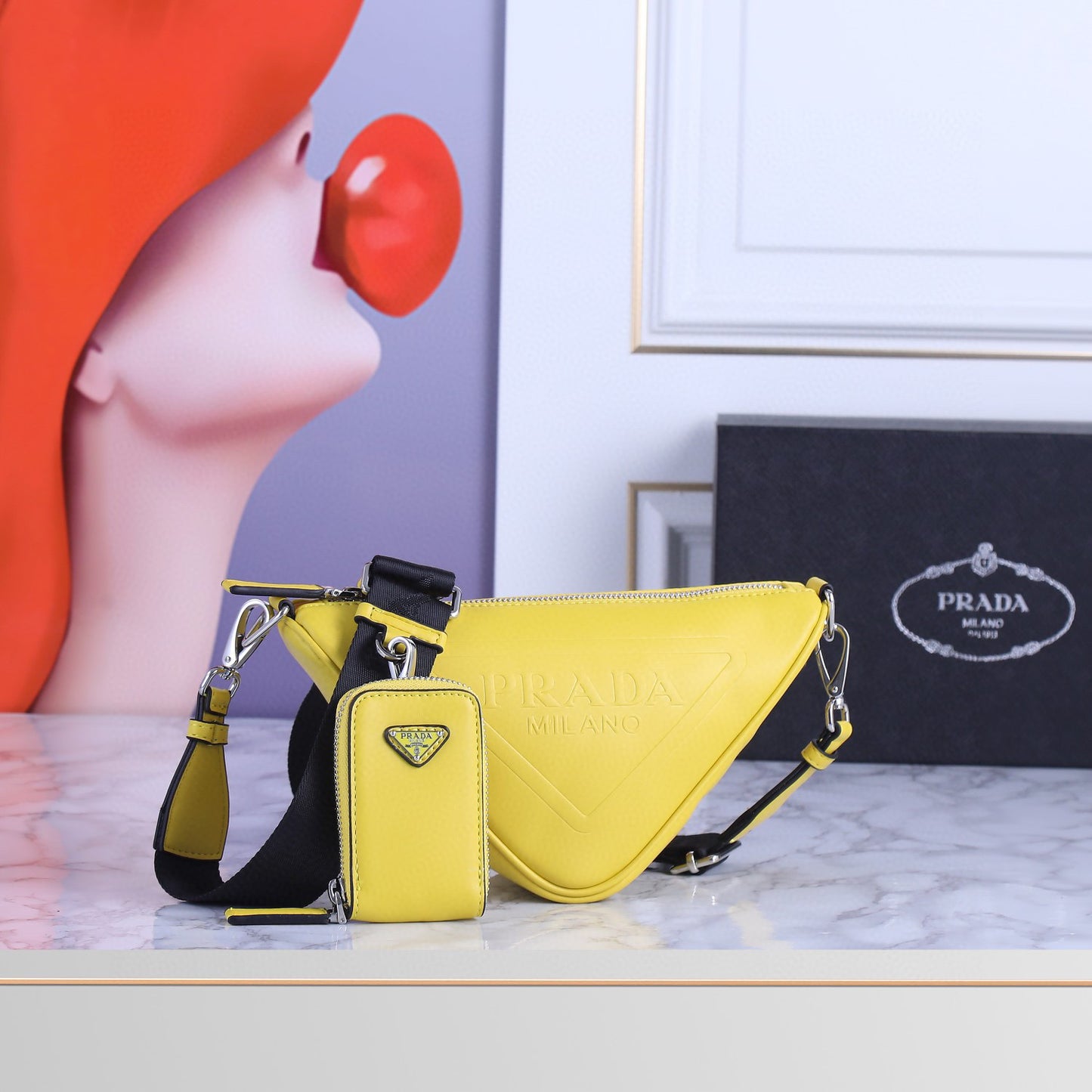 P-Triangular crossbody bag