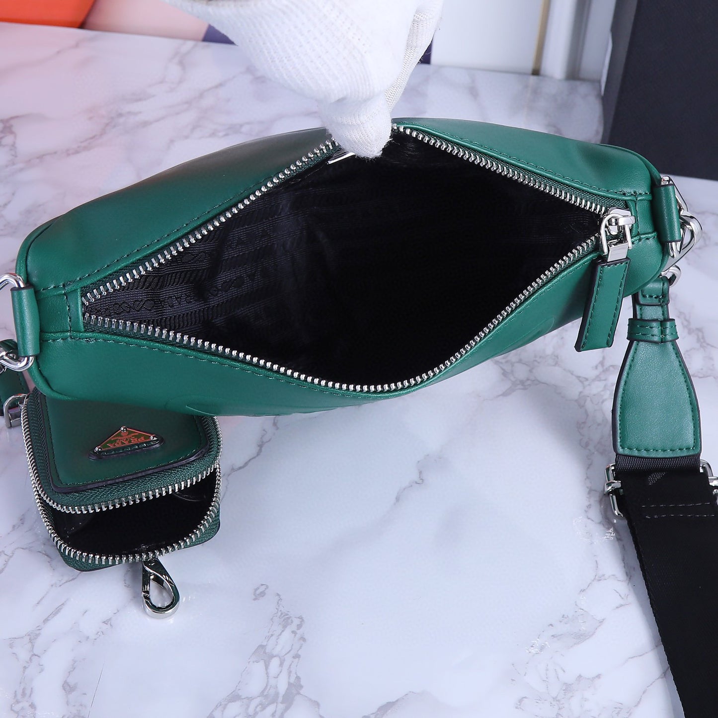 P-Triangular crossbody bag