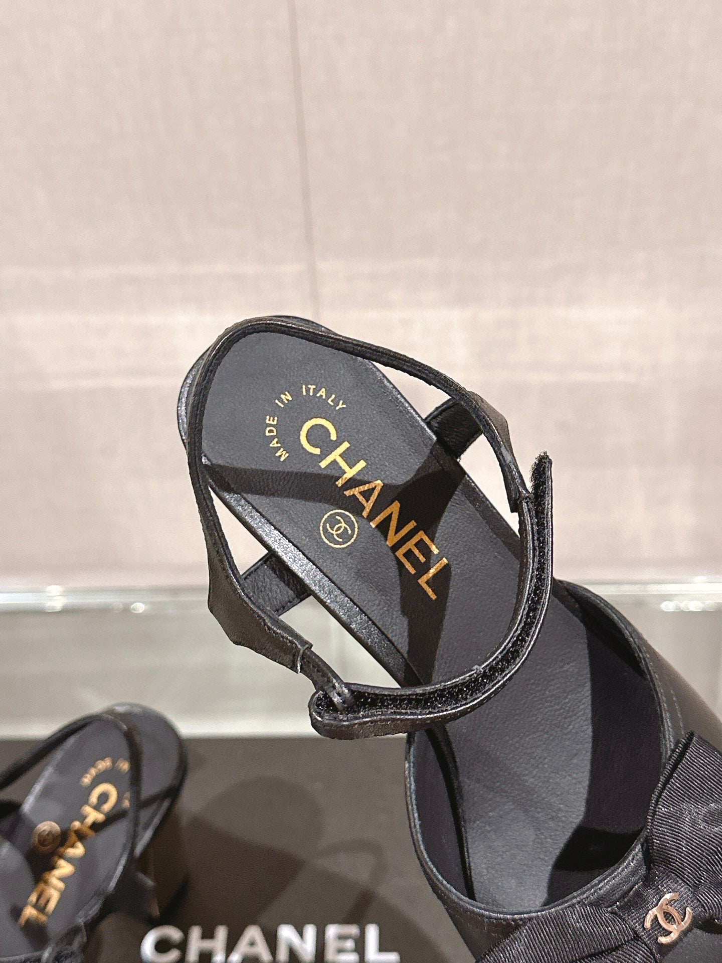 CE-Metal high-heeled bow sandals
