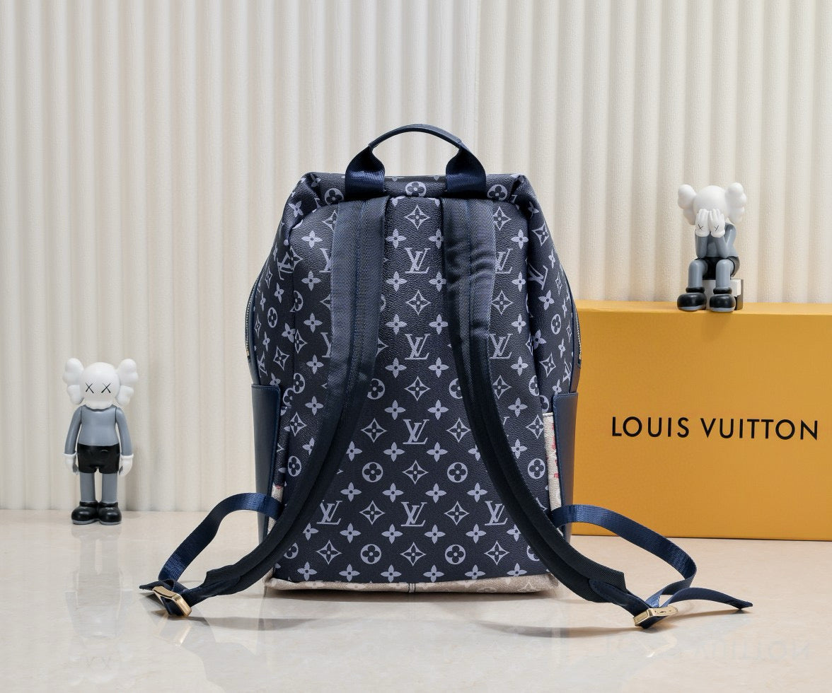 L-Christopher small backpack presbyopia denim