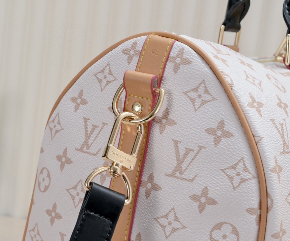 L-Keepall Bandoulière monogram Dune