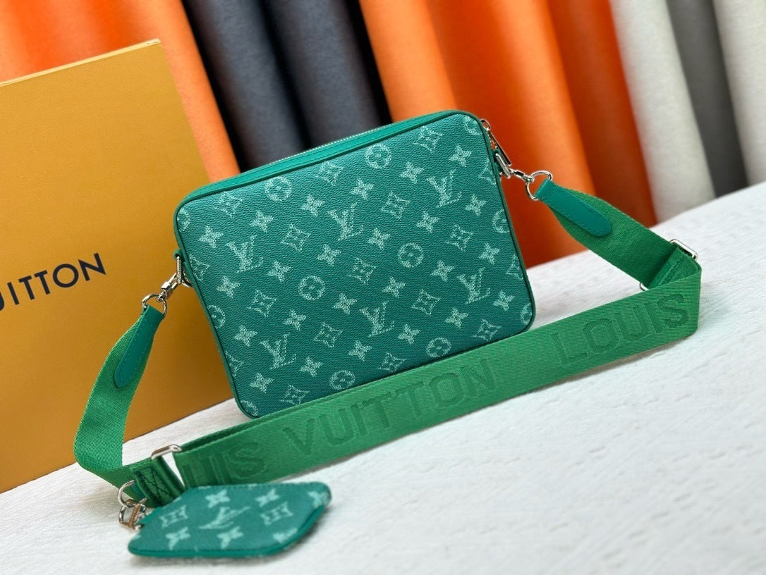 Stylish Monogram Crossbody &  Pouch Set