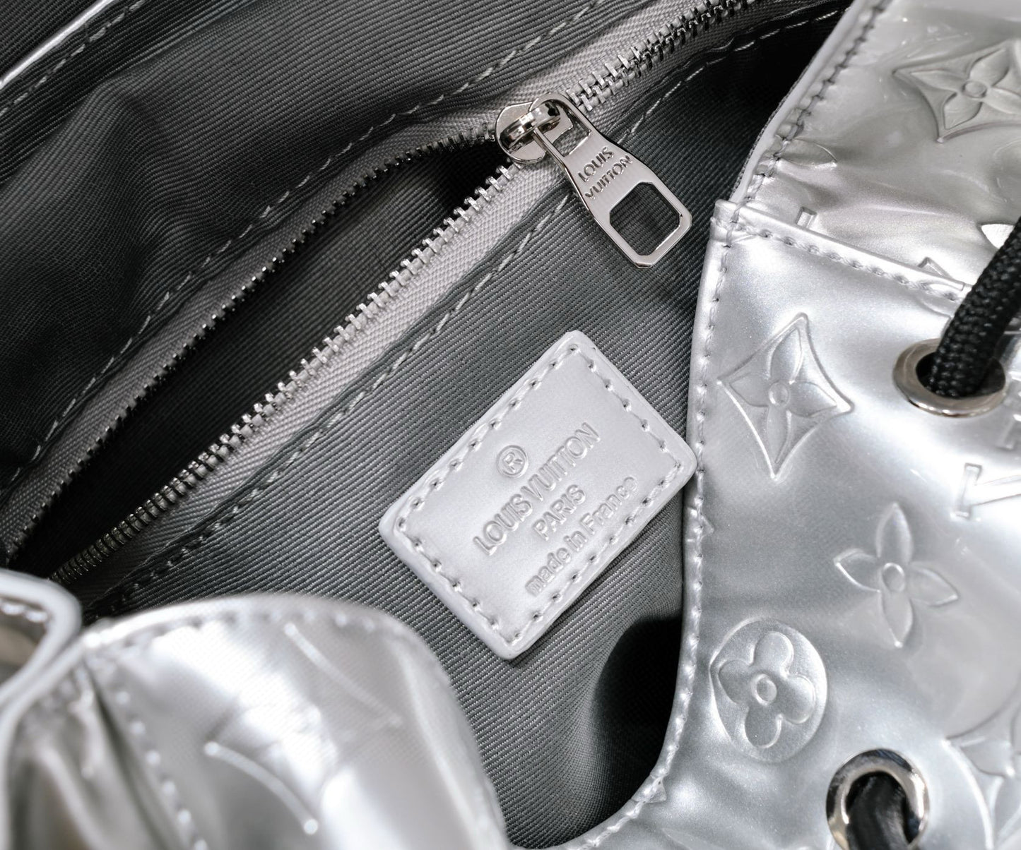 L-Silver Glossy Christopher Backpack