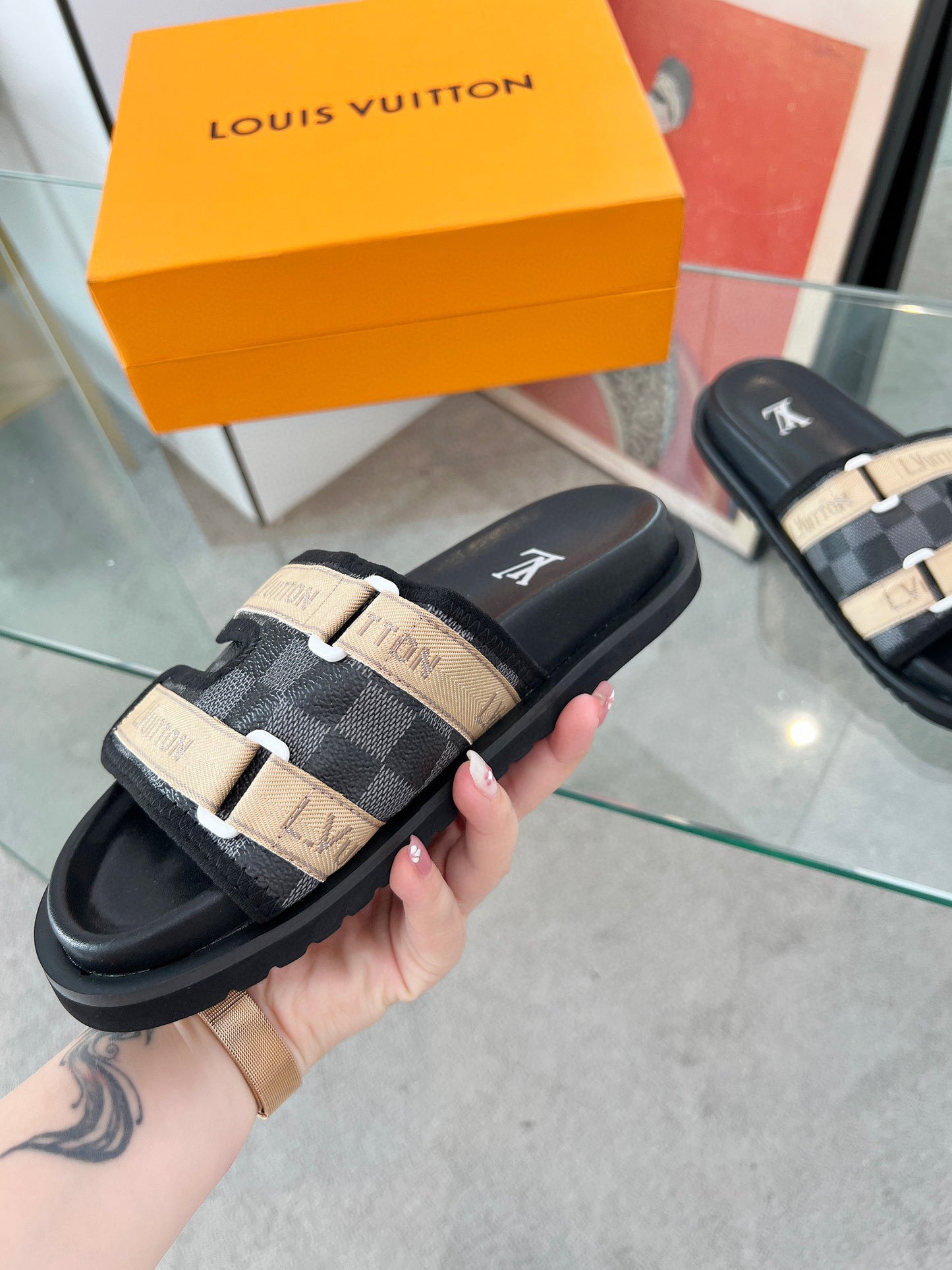 L-Lujia high-end men's summer slippers