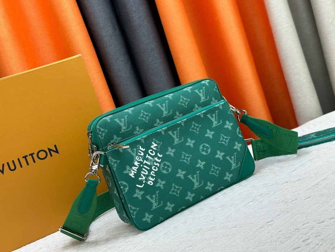 Stylish Monogram Crossbody &  Pouch Set