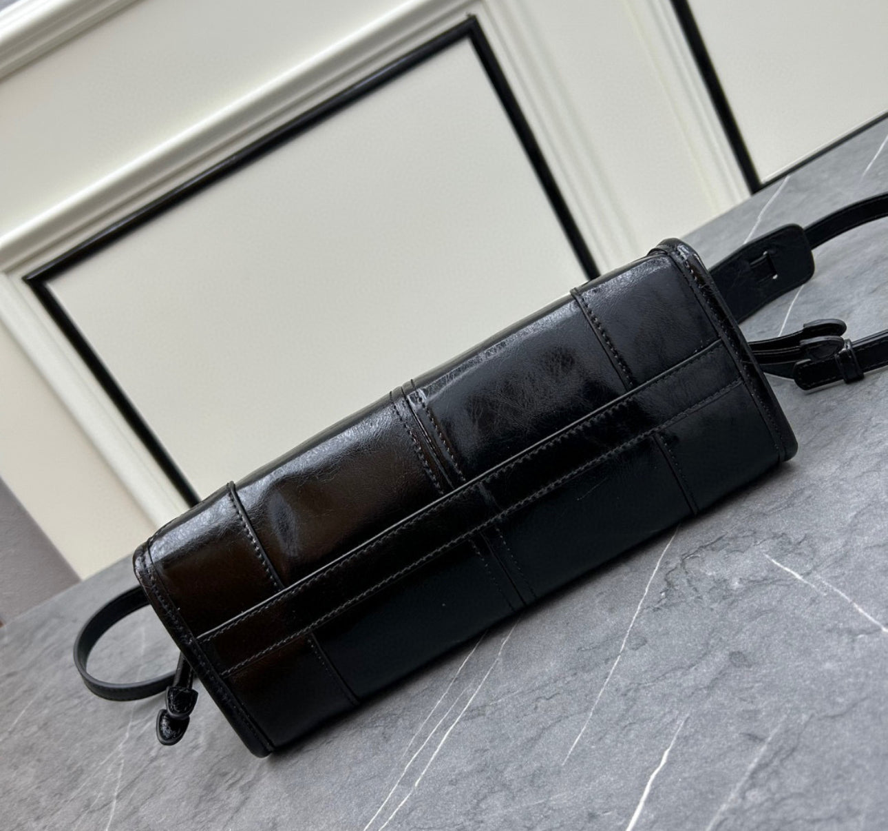 P-Black Crossbody Leather