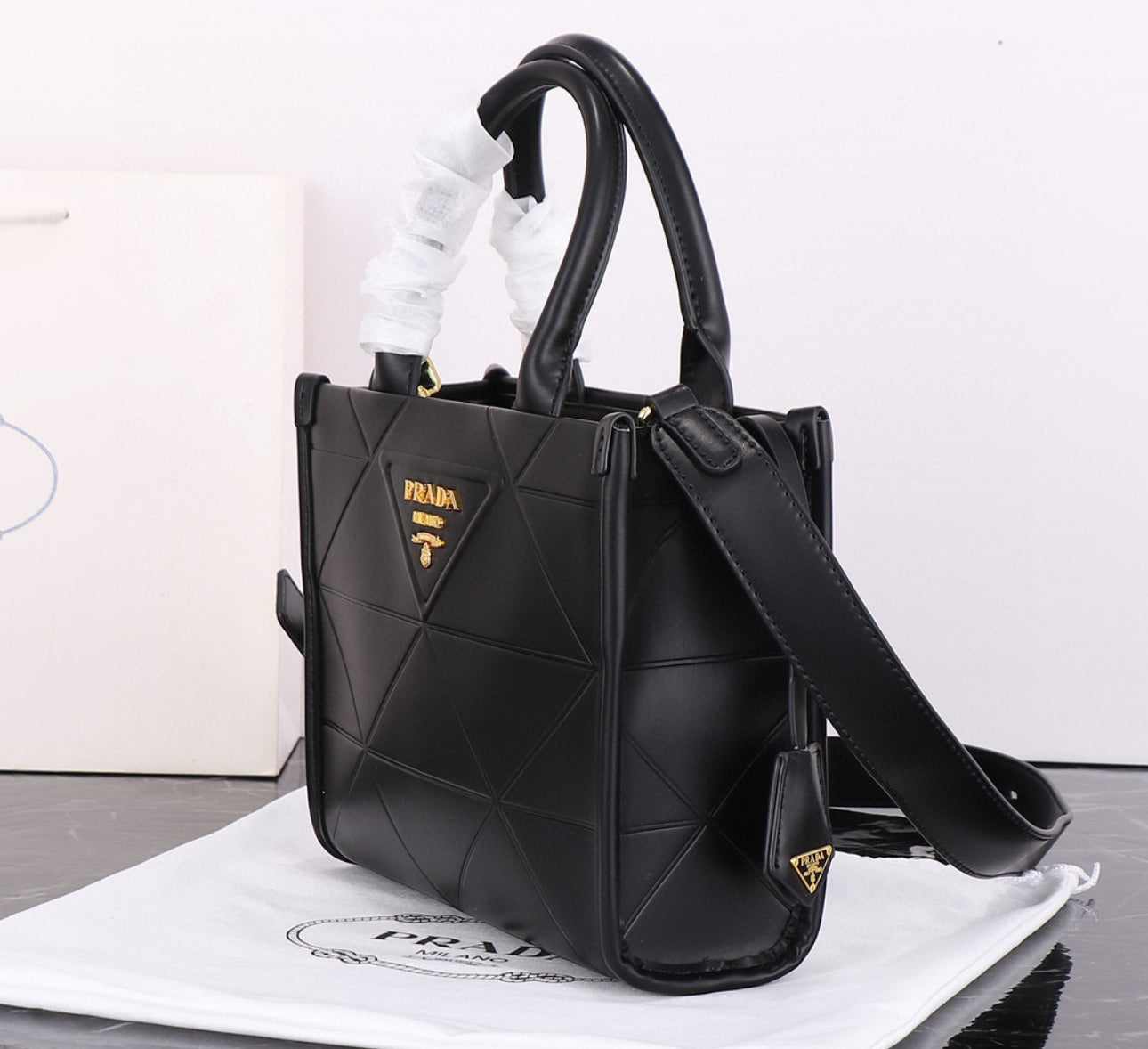 P-Leather Tote Crossbody