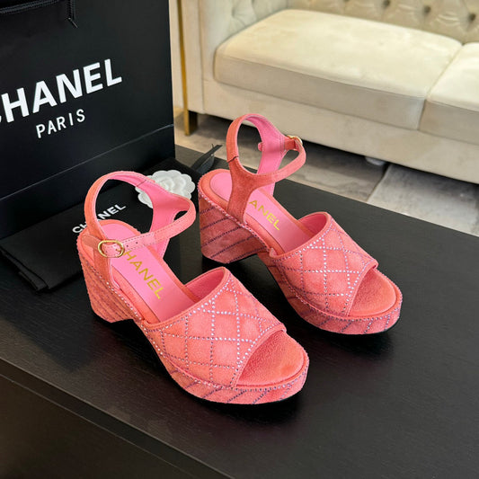 CE-Platform wedge sandals
