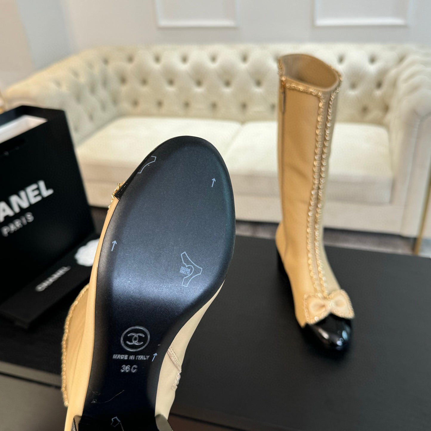 CE-chain bow boots