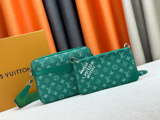 Stylish Monogram Crossbody &  Pouch Set